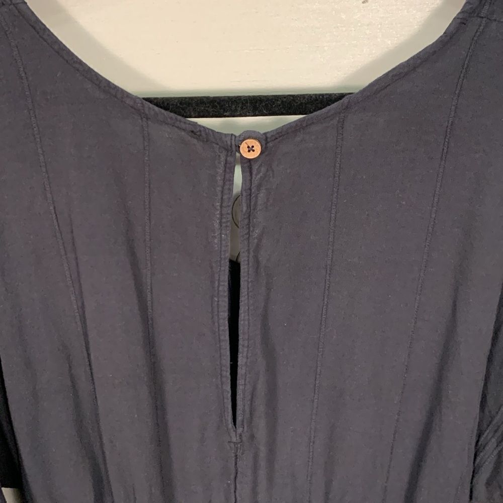 Free People Knotty but Nice black shorts romper billowy size large - Picture 11 of 12